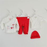 İdil Baby 8215 Krem Bebek Zıbın Takımı