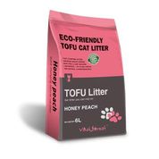 Dubex 6 lt Tofu Şeftali Kokulu Topaklanan Organik Kedi Kumu