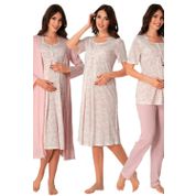 Effortt 8016 Pembe 4'lü Kadın Lohusa Seti