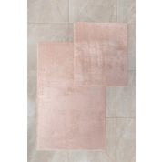 Egebella 60x100-50x60 Kare Desenli Koyu Pembe Klozet Takımı