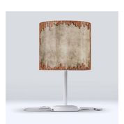 Else Tuğla Desen Kumaş Başlıklı Salon Modern Abajur