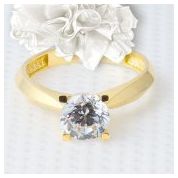 Engin Gold 14 Ayar Altın Tektaş Yüzük