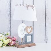 English Home Family Bej 25x25x42 cm Ağaç Ayaklı Abajur