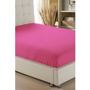 Evde Home Pembe 160x200 cm Çift Kişilik Lastikli Penye Çarşaf