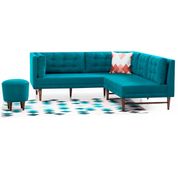 Evdebiz Point Retro Life Turkuaz Mini Köşe Takımı