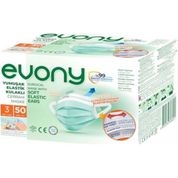 Evony 50'li 3 Katlı Yumuşak Elastik Kulaklı Cerrahi Maske