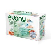 Evony 50'li 3 Katlı Yumuşak Elastik Kulaklı Cerrahi Maske