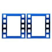 EXCEART Film Serit Fotograf Çerçevesi Mavi Tarafta Film Serit Tasarim Ile Akrilik Fotograf Çerçevesi Ev Duvar Süslemeleri 2Pcs