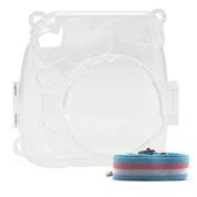 Fujifilm Instax mini 8/8 + Cystal Case, Hellohelio Sert Plastik Cover Şeffaf Crystal Instant Camera Case PM8-T
