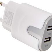 Güç adaptörü Renk USB Google Pixel 3A XL Akıllı telefon Tablet için ikili priz 2 bağlantı noktalı akım AC şarj cihazı (gri)