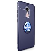 HappyShop Huawei Mate 10 Lite Lacivert Ultra Korumalı Yüzüklü Ravel Silikon Arka Kapak+Cam Ekran Koruyucu