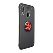 HappyShop Huawei P20 Lite Siyah Kırmızı Ultra Korumalı Yüzüklü Ravel Silikon Arka Kapak+Nano Cam Ekran Koruyucu