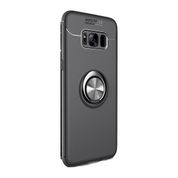 HappyShop Samsung Galaxy S8 Siyah Ultra Korumalı Yüzüklü Ravel Silikon Arka Kapak+Full Body Koruyucu