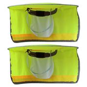 Hard Hat Sun Shade High Visibility Cooling Mesh Contrasting Reflective Strip Regular Brim Neck Protection Construction Helmet Sun Shield 2Pcs