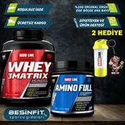 Hardline Whey 3 Matrix 2300 Gr Protein Tozu + Amino Full 300 Tablet