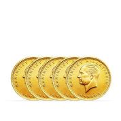 Harem Altın HRM3037 5 Adet Cumhuriyet Ata Lira Yeni Tarihli Altın