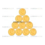 Harem Altın HRM3039 10 Adet Cumhuriyet Ata Lira Yeni Tarihli Altın