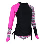 Hellery Yaz Beachwear uzun kollu plaj iç giysisi plaj modası bikini setleri kadınlar için Gül kırmızısı Xxl XXL