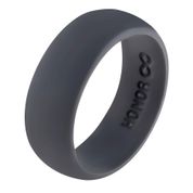 Honorgear aktif erkekler için silikon alyans, sporcular, rahat kalıp ve cilt için güvenli, zehirsiz, antibakteriyel, grafit gri, 44