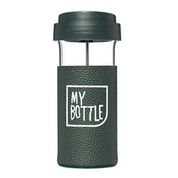 İamok Store French Press Yeşil 450 ml Deri Kılıflı Isıya Dayanıklı Cam Yeni Nesil Matara