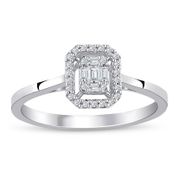 İf Pırlanta 0.15 ct Pırlanta Altın Baget Yüzük