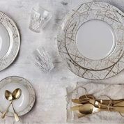 İpek 60454 Beyaz Gold 24 Parça Yemek Takımı