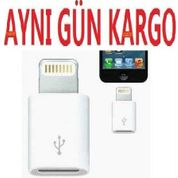 İPhone 5 5S 6 6S - 8 Pin Micro USB Çevirici 4520a Adaptör DÖNÜŞTÜRÜCÜ SAMSUNG APPLE ŞARJ ŞARZ MİKRO