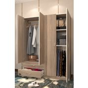 Kenzlife Orkide 4 Kapaklı 2 Çekmeceli Gardrop