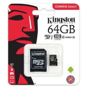 Kingston Canvas Select 64GB microSD 80MB/s Class 10 SDCS/64GB Hafıza Kartı