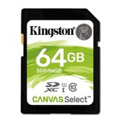 Kingston Sds 64 Gb Canvas Select Sd Uhs-I 80Mb-S C Kingston Canvas Select 64Gb Sdhc Class 10 Sd Memory Card Uhs-I 80Mb-S R Flash Memory Card (Sds-64Gb)