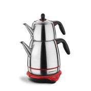 Korkmaz A336-01Gusto Elektrikli 1600 W 0.9 lt Demleme 1.7 lt Su Isıtma Kapasiteli Çay Makinesi Çaycı Inox-Siyah