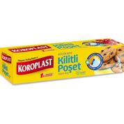 Koroplast 15'li 20x25 cm Kilitli Buzdolabı Poşeti