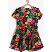 Koton Kids 9KKG87984AW Siyah Kız Çocuk Elbise