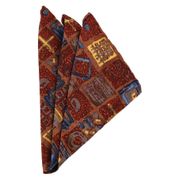 Kravatkolik Sps221 Çok Renkli Motif Baskılı İpek Mendil