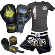 Leon Blade Kick-Boks Eldiveni Şortu Tişörtü ve Bandaj Seti