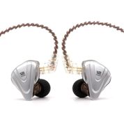 Linsoul KZ ZSX 5BA+1DD 6 sürücü hibrit kulak içi HiFi kulaklık, çinko kaplı ön plaka ve 0,75 mm, 2 pimli çıkarılabilir kablo, Audiophile müzisyenler için (mikrofonlu, siyah)