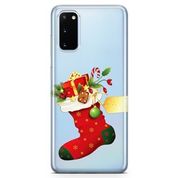 Lopard 540369 Samsung Galaxy S20 Kırmızı Çorap Desenli Arka Kapak Korumalı Silikon Cep Telefonu Kılıf