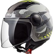 LS2 Airflow Camo Mat Titanium Sarı Kask