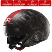 LS2 OF561 DUO Neon Kırmızı Motosiklet Kaskı