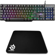 Lunatic Owner Mekanik Rgb Aydınlatmalı Metal Gaming Klavye +Steelseries 40 x 30 cm Gaming Mouse Pad - Siyah