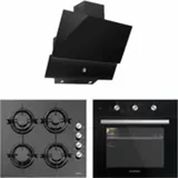Luxell Kristal A6-SF2 - LX-40TAHDF - DA6-830 Siyah Ankastre Set