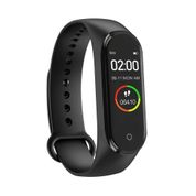 M4 Akıllı Bileklik Kol Bandı Fitness Saat Renkli Ekran Adım Sayar Kalp Ritmi Spor Takip iOS ve Android Telefonlar ile Uyumlu Kolay Kullanım Siyah Renk