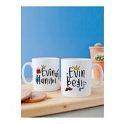 Mandalin Store 00112 Evin Hanımı Ve Evin Beyi 2'li Kupa Bardak Set