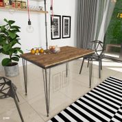 Mars Mobilya Rustik Tel Ayaklı Mutfak Masası