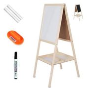 Masho Trend Manyetiksiz Çift Taraflı 108x48 cm Ahşap Yazı Tahtası+Kalem+Silgi+2 Tebeşir