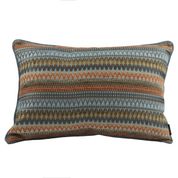 McAlister Textiles Curitiba Dekoratif Geometrik Desen Kadife Şönil Pembe 50x30 cm Kırlent Yastık Kılıfı