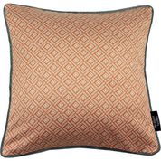 McAlister Textiles Koyu Turuncu Gri Geometrik İskandinav Şerit Desen Dekoratif Dikdörtgen 60x40 cm Kırlent