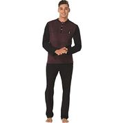 Mecit 2703 Bordo Selanik Erkek Pijama Takımı