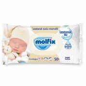 Molfix İzotonik Sulu Yenidoğan 50'li Yaprak Islak Me3ndil