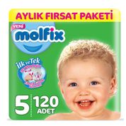 Molfix Süper Fırsat Paketi No:5 Junior 120 Adet Bebek Bezi